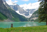 Scenic shot of Lake Louise taken on an off day between APOC events in Alberta, Canada (Photo: Tony Pinkham)