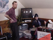 Trinka Gillis and Bjorn Widerstrom managed the E-punch operations (2004 Royal Gorge Ski-O, Photo: Tony Pinkham)